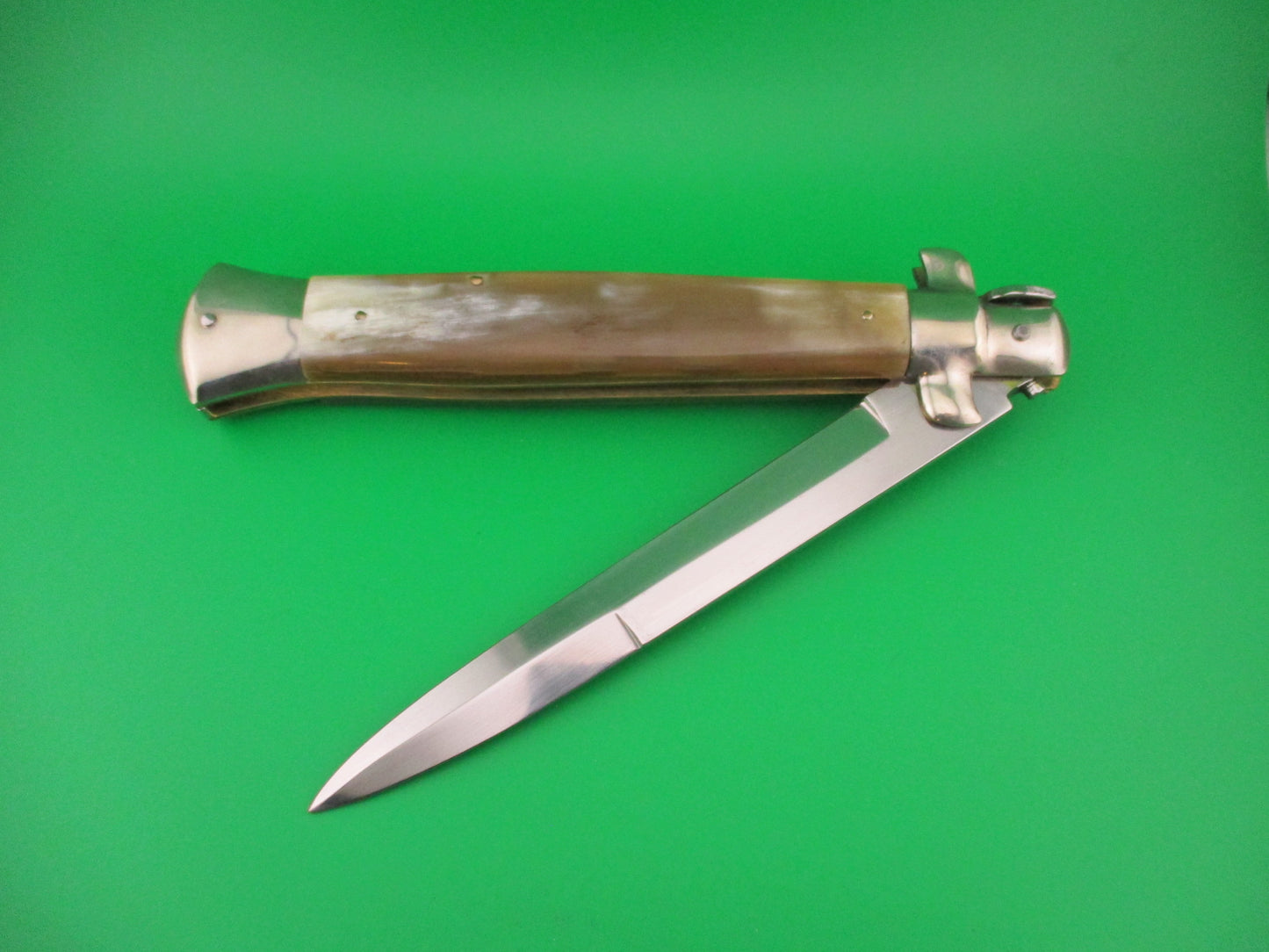 AGA CAMPOLIN 38cm Italian 15 inch Honey Horn Swivel bolster automatic knife