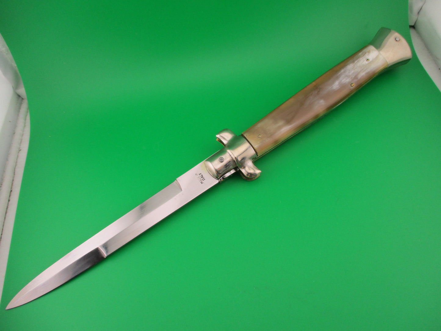 AGA CAMPOLIN 38cm Italian 15 inch Honey Horn Swivel bolster automatic knife