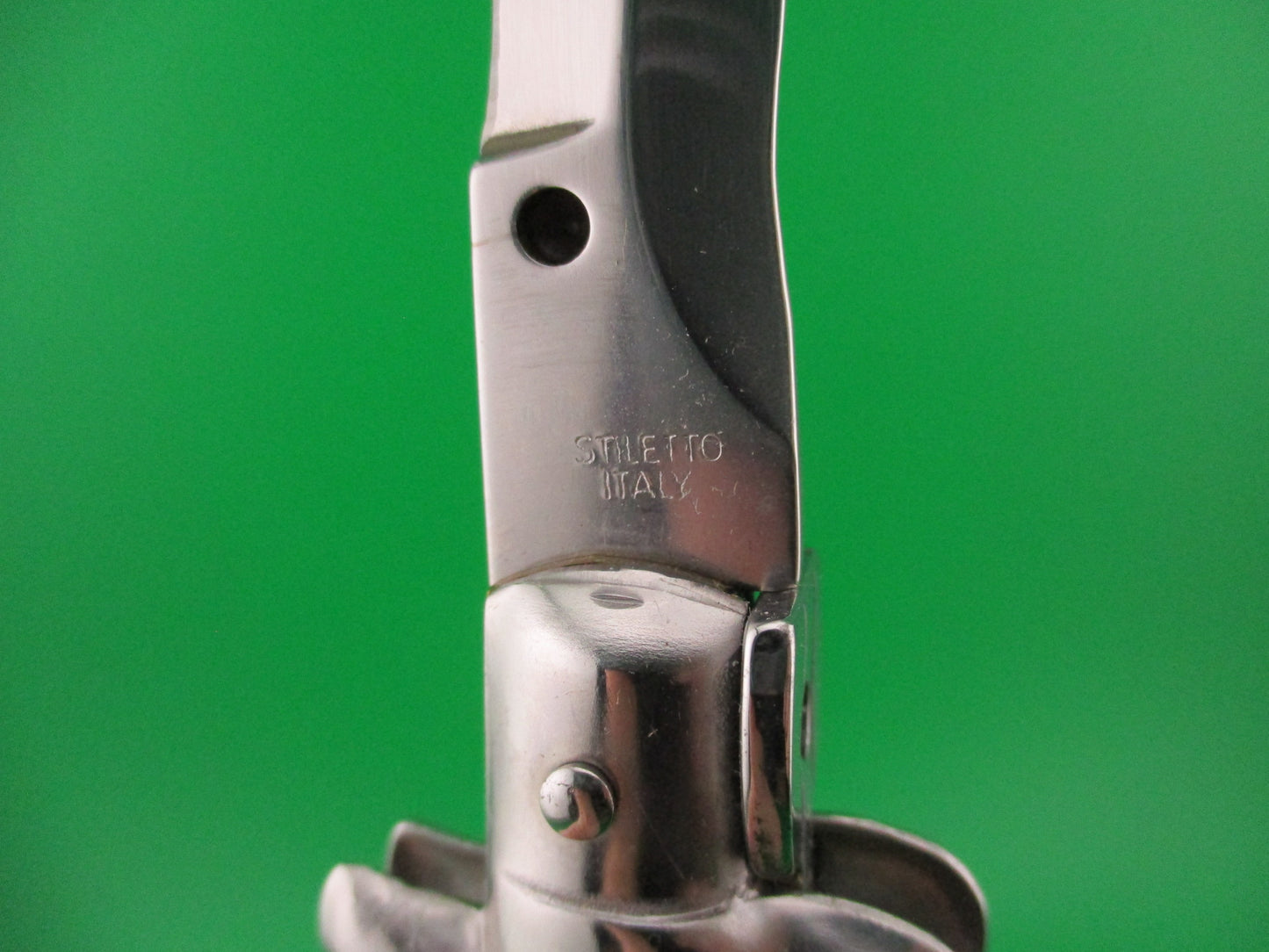 STILETTO ITALY 33cm Italian Stiletto KRIS Purple Pearlex Swivel bolster automatic knife