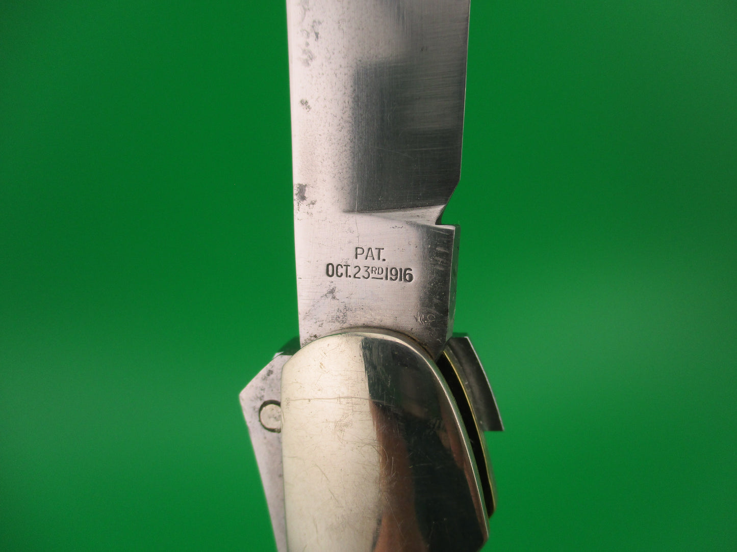 UNION CUT CO OLEAN NY Aerial Lever release MOP vintage automatic knife