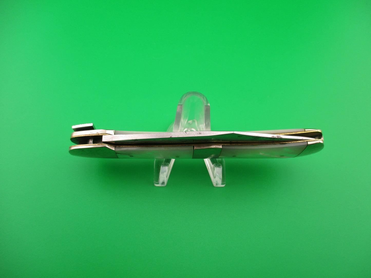 UNION CUT CO OLEAN NY Aerial Lever release MOP vintage automatic knife