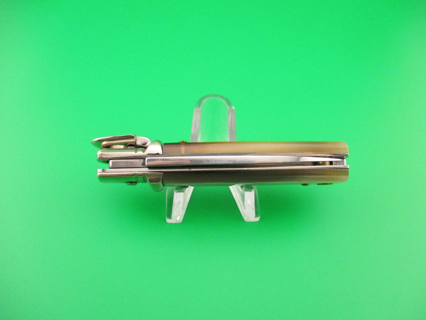 AKC ITALY 15cm Slim line Lever light horn automatic knife