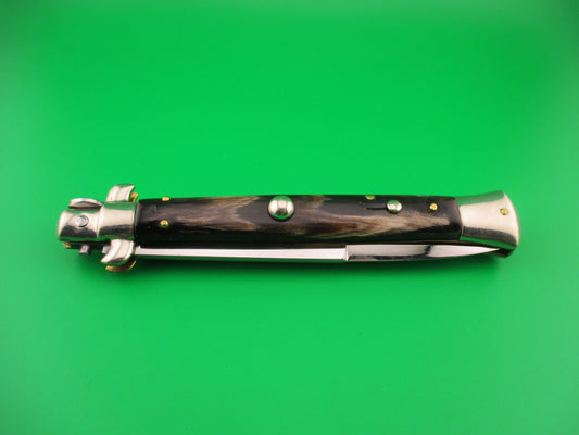 MAURO MARIO ITALY 28cm Picklock Stiletto 1950s Vintage automatic knife w horn