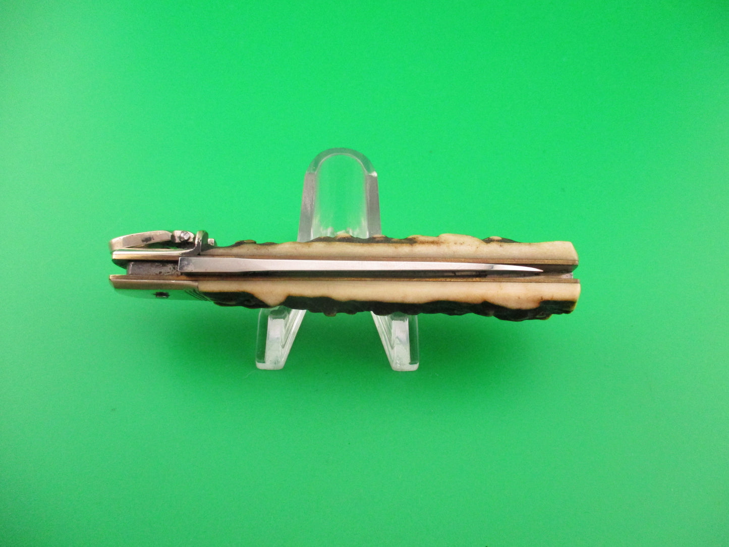 Hubertus 9cm German Little Slim Line Stag Lever automatic knife