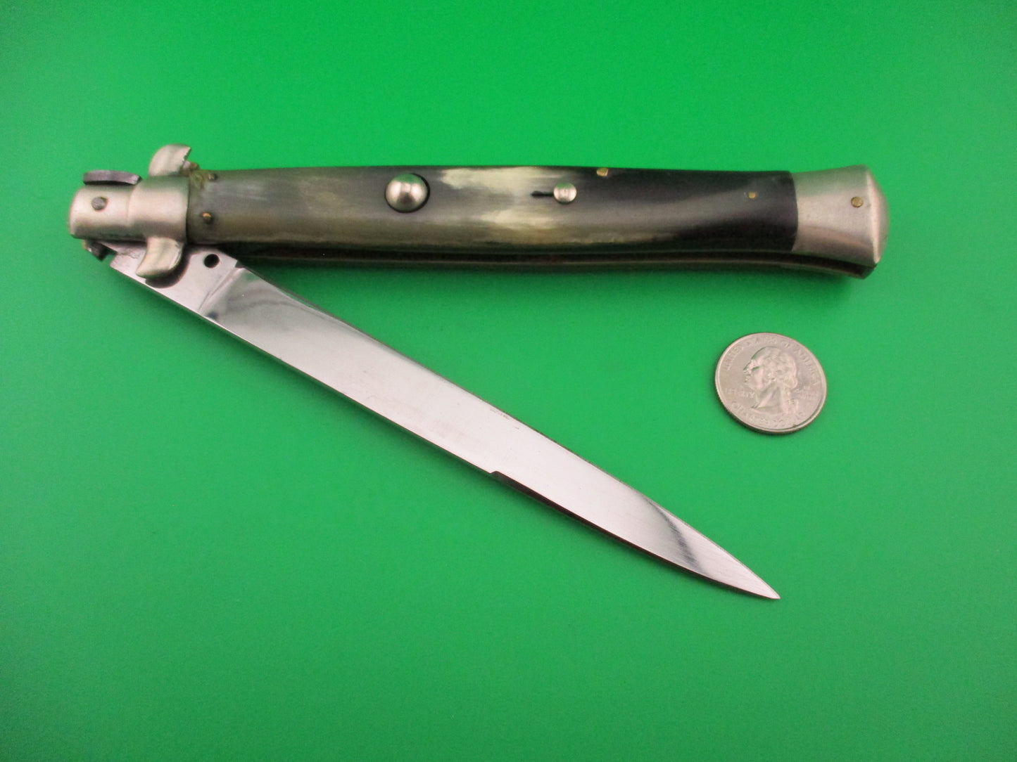 Rostfrei 7 Italian 33cm Transitional Stiletto Switchblade knife 5mm backspring