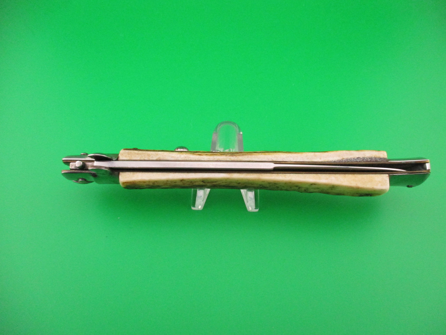 FRANK B 33cm Italian Stiletto Stag swivel bolster automatic knife