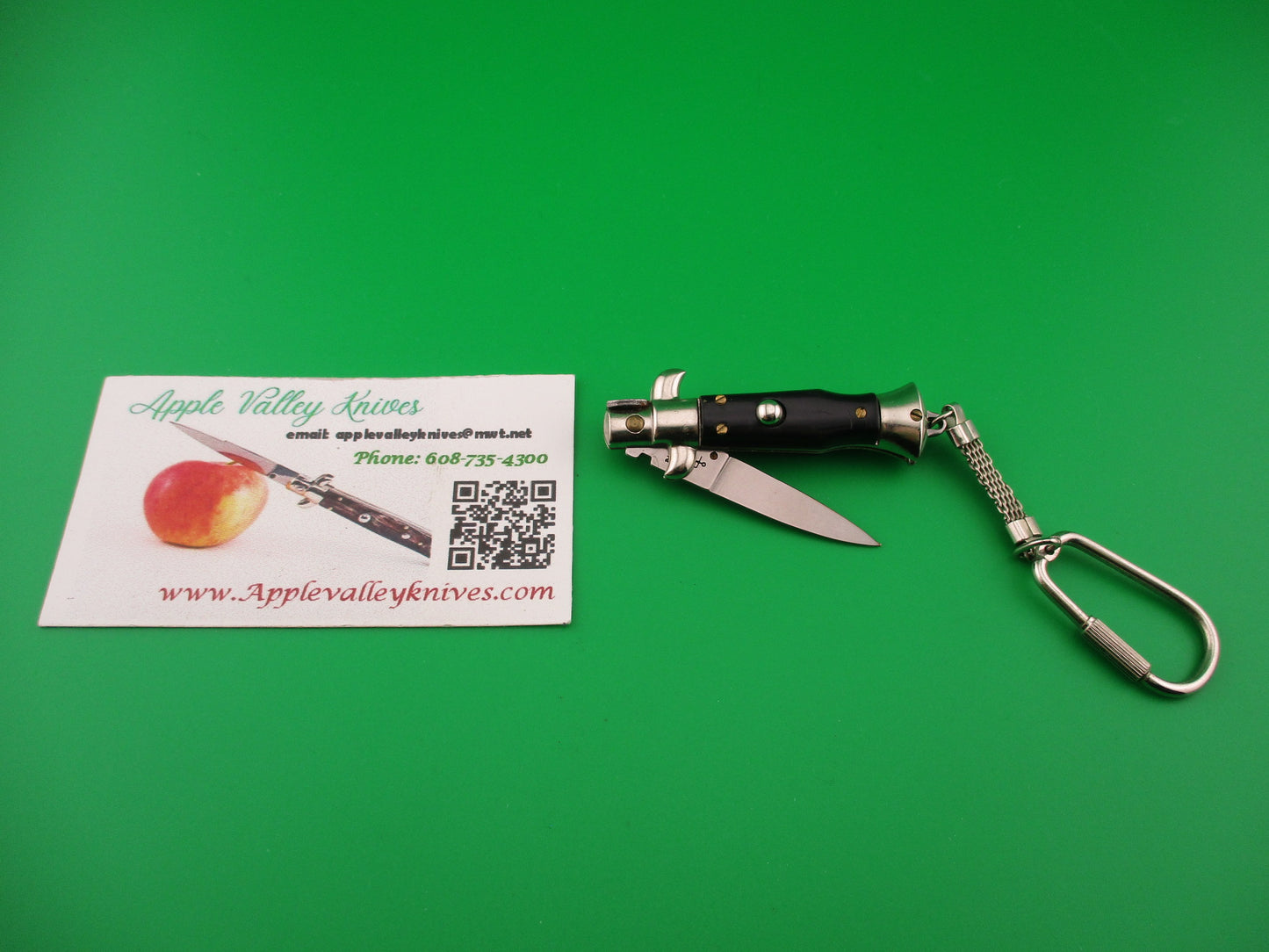 Anchor INOX ITALY 10cm Italian Keychain Picklock Stiletto Black mini