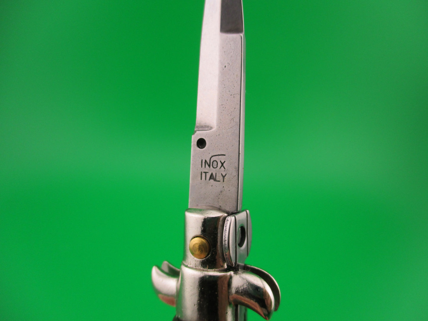 INOX ITALY 10cm Italian Stiletto Green picklock keychain automatic knife
