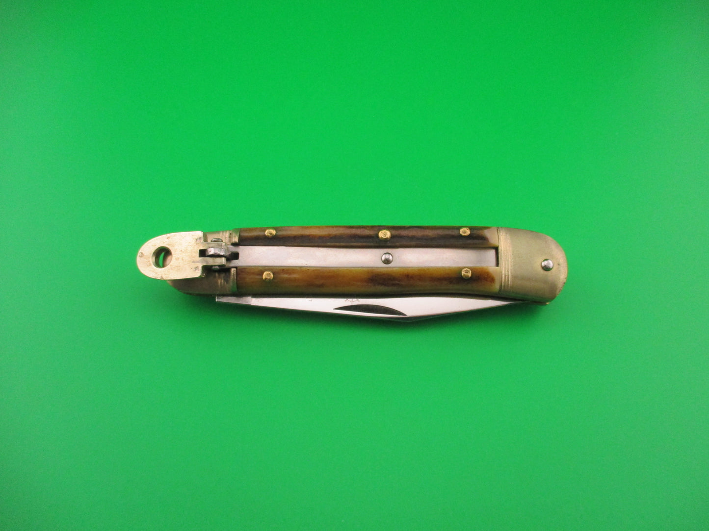 Hubertus SOLINGEN 10cm German Lever Stag West Germany automatic knife