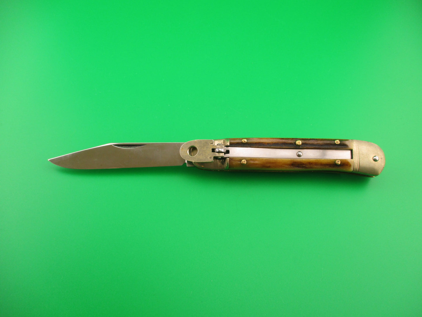 Hubertus SOLINGEN 10cm German Lever Stag West Germany automatic knife