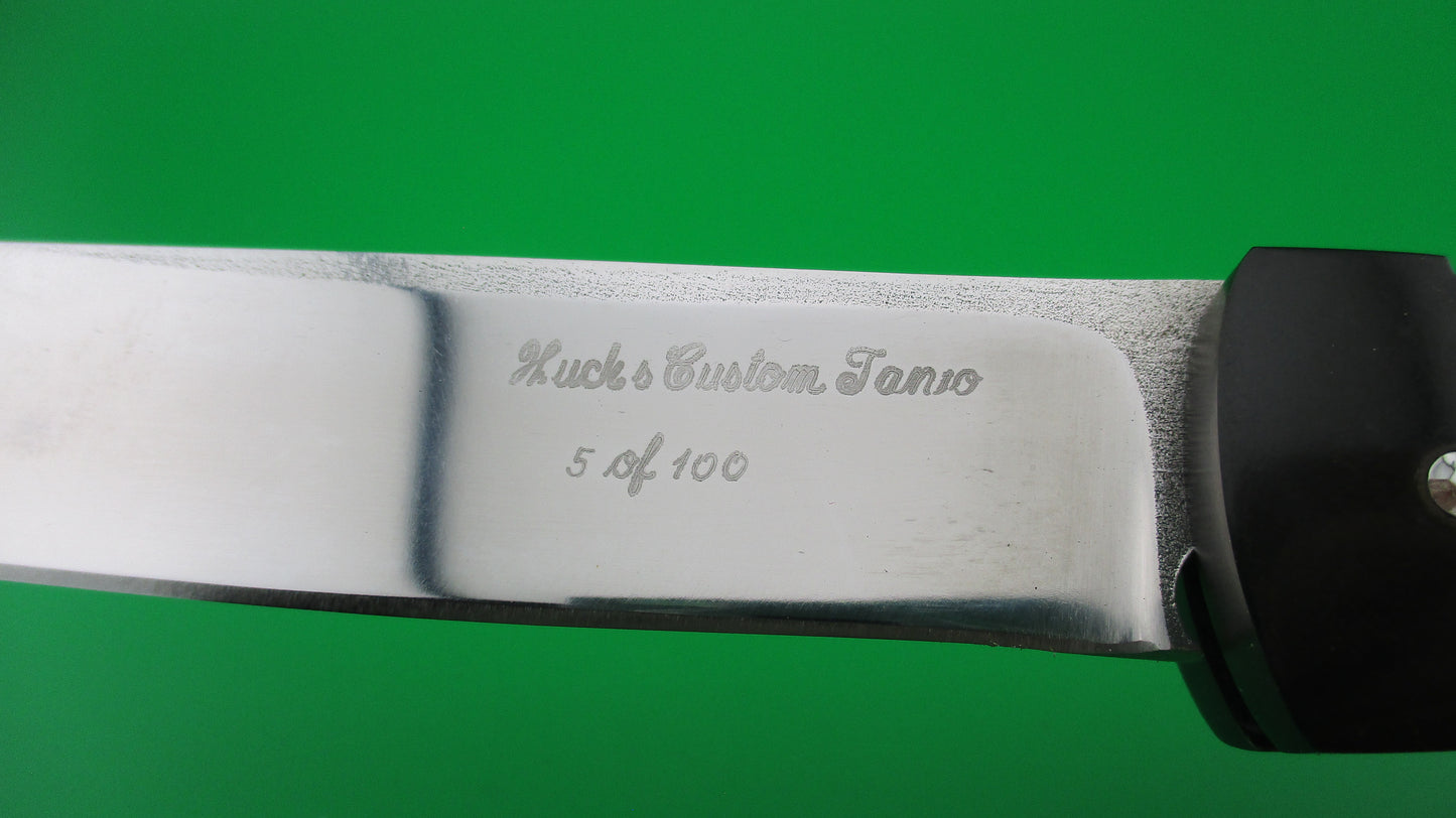 Huck Custom Tanto Limited production of 100 automatic knives