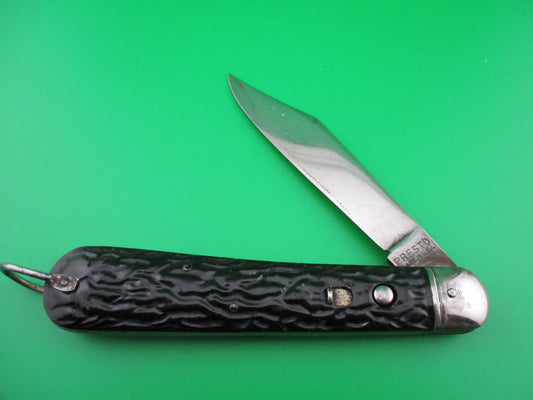 Presto Hunter Black Metal switchblade with lanyard