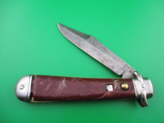 Colonial SHUR SNAP JUMBO jack Maroon/silver switchblade