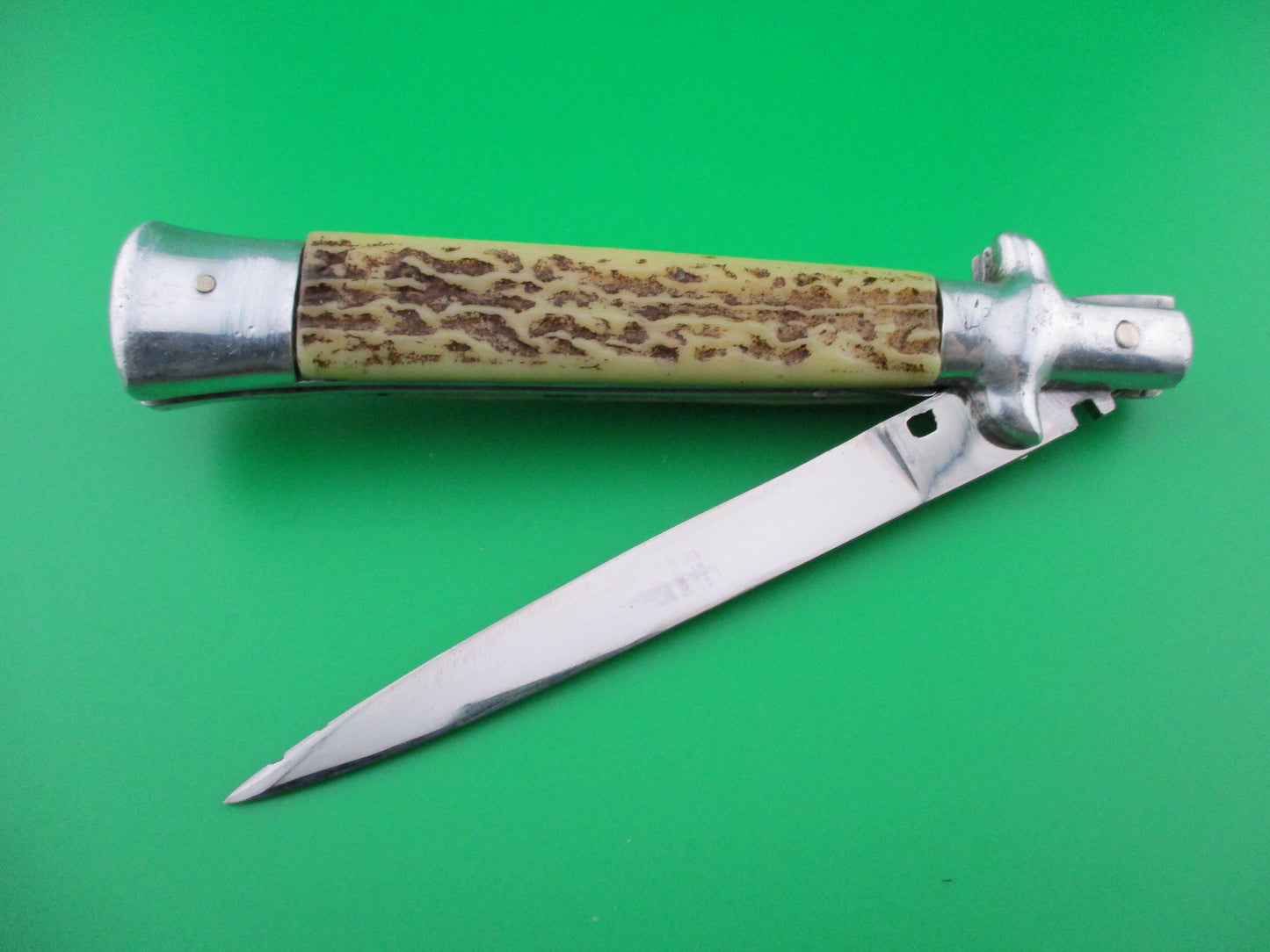 Spanish Stiletto switchblade faux stag