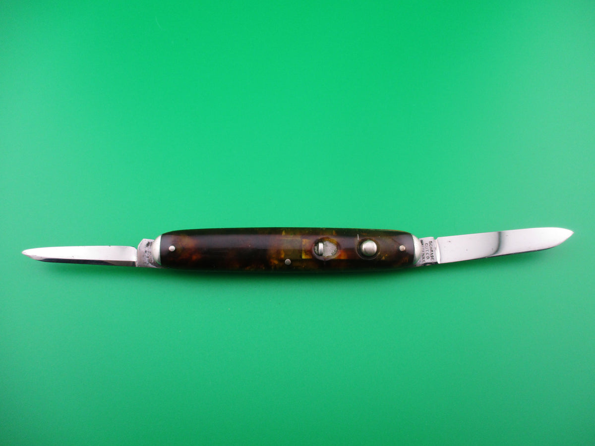 Schrade Cut Co Tortoise cell medium double switchblade – Apple Valley ...