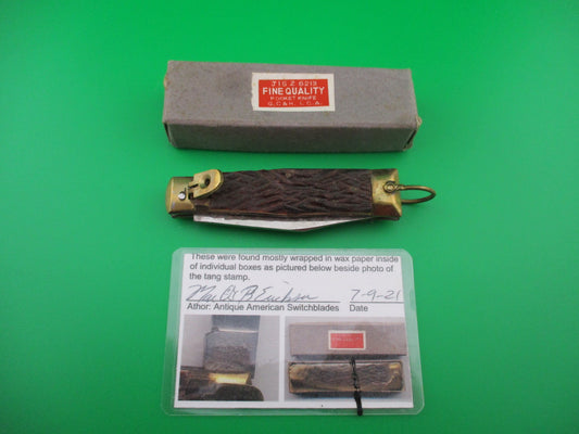 Murakami Japanese bone lever switchblade NOS in box