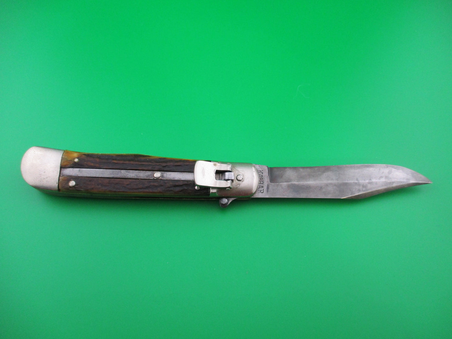 z KA-BAR Lever Stag transitional switchblade