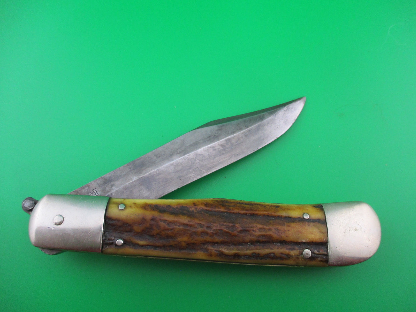 z KA-BAR Lever Stag transitional switchblade