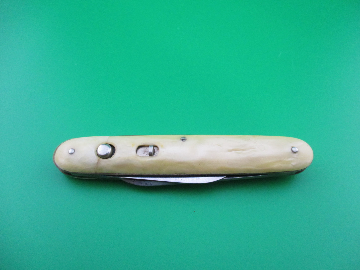 Schrade Cut Co Marine Pearl celluloid medium double