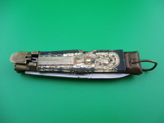 Mexican souvenir Bullfighter lever knife green bayonet blade
