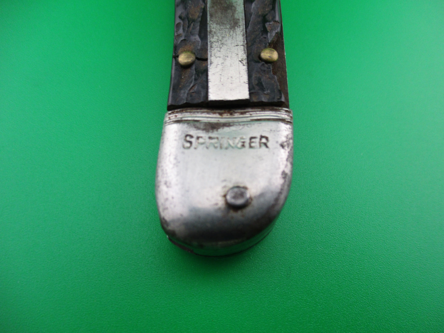 German SPRINGER F.A. BOWER bone lever automatic knife