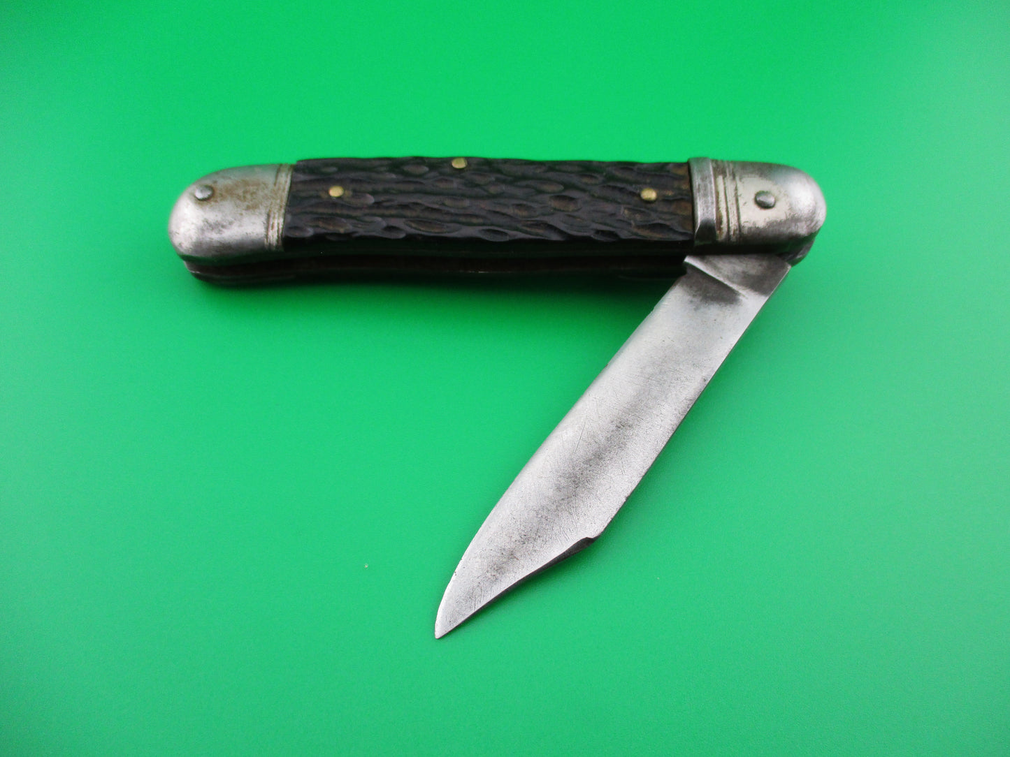 German SPRINGER F.A. BOWER bone lever automatic knife