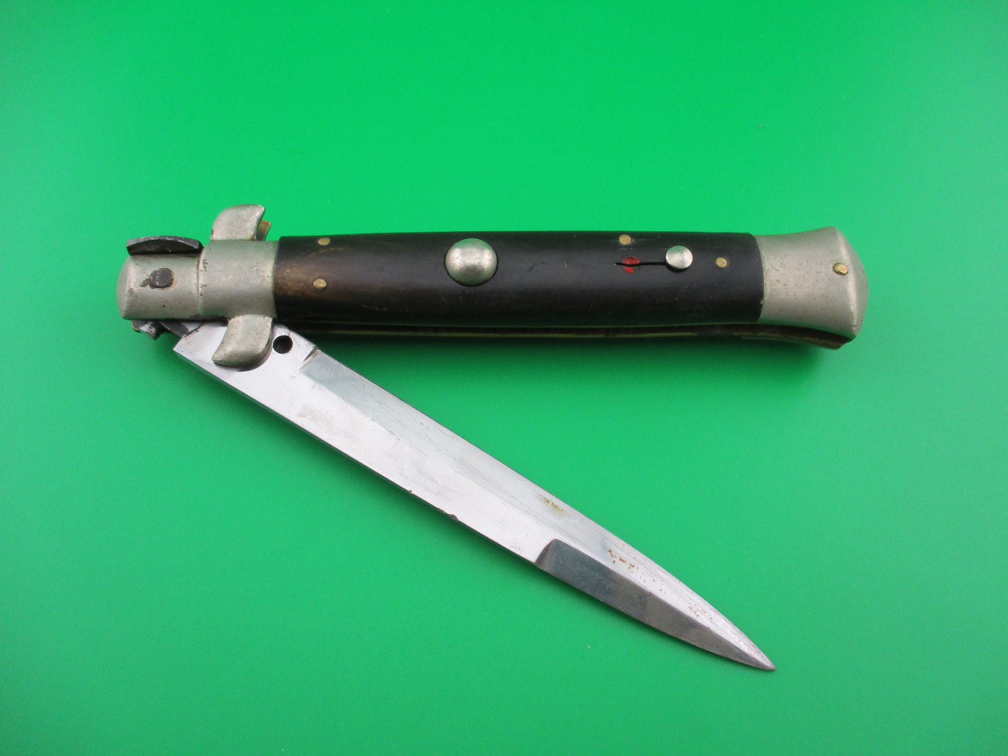 INOXIDABLE 23cm Italian vintage 1950s picklock switchblade red dot