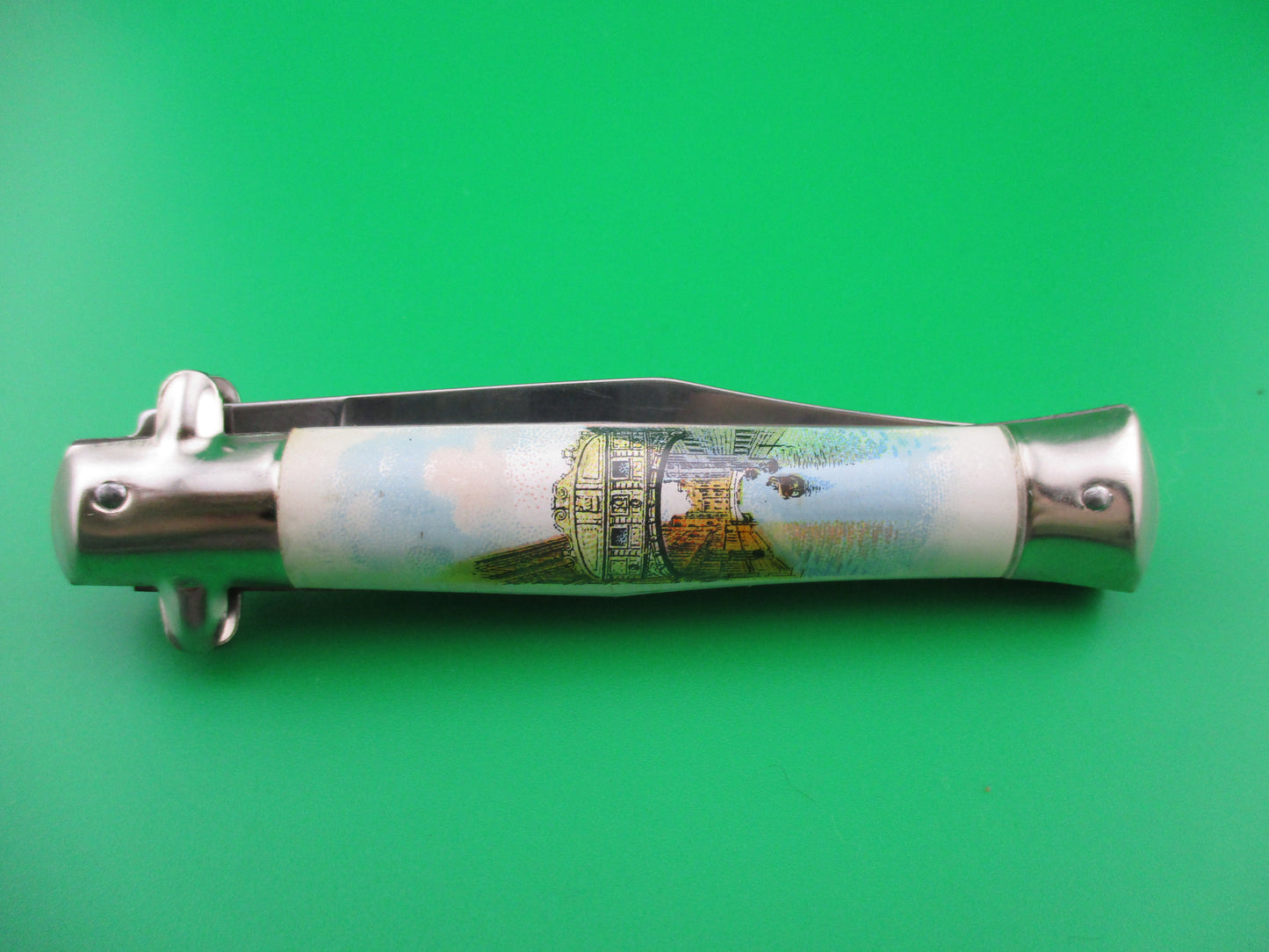 INOX 18cm Italian Tourist Venice Gondola switchblade knife