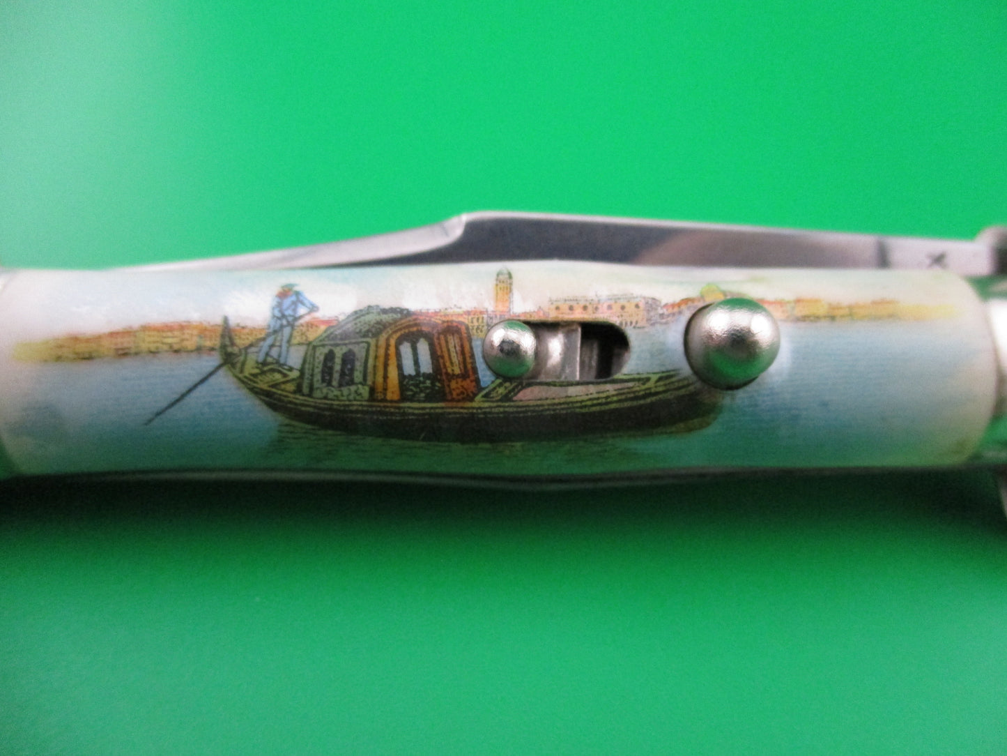 INOX 18cm Italian Tourist Venice Gondola switchblade knife