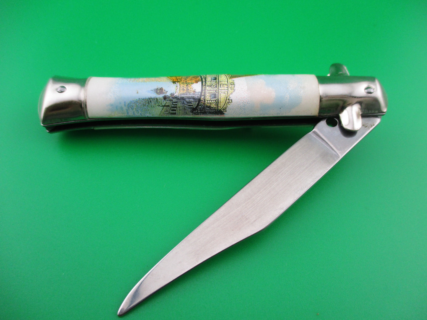 INOX 18cm Italian Tourist Venice Gondola switchblade knife