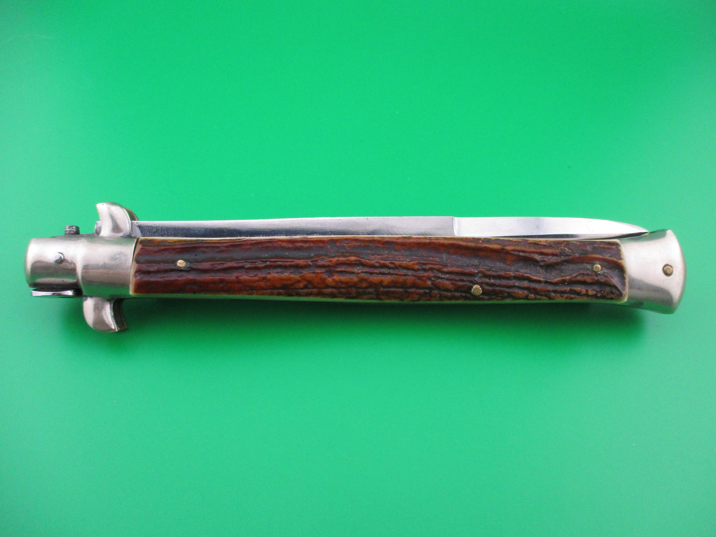 M ITALY INOX 33cm Stag Picklock switchblade knife 1950s