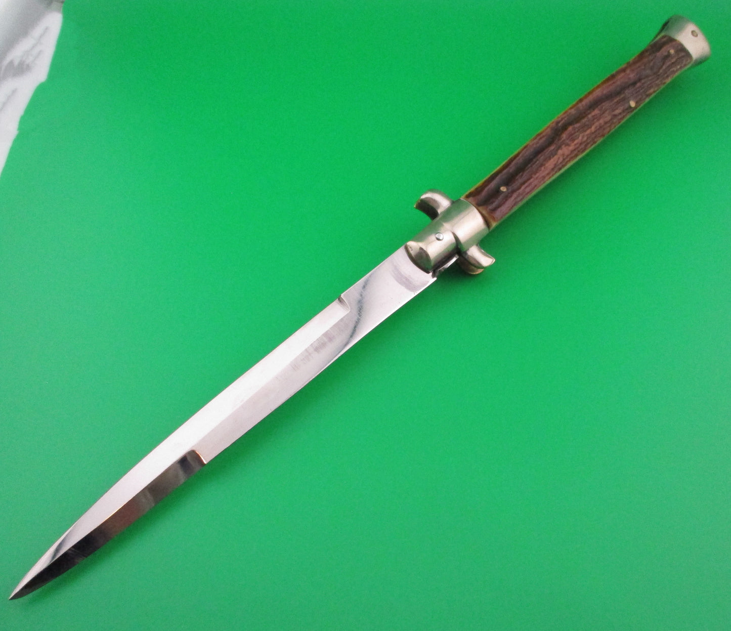 M ITALY INOX 33cm Stag Picklock switchblade knife 1950s