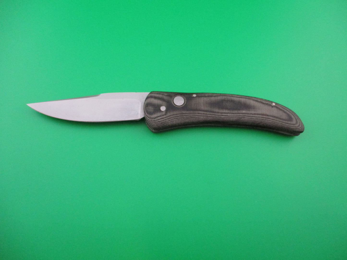 Huck Custom 96 Micarta Coilspring automatic knife