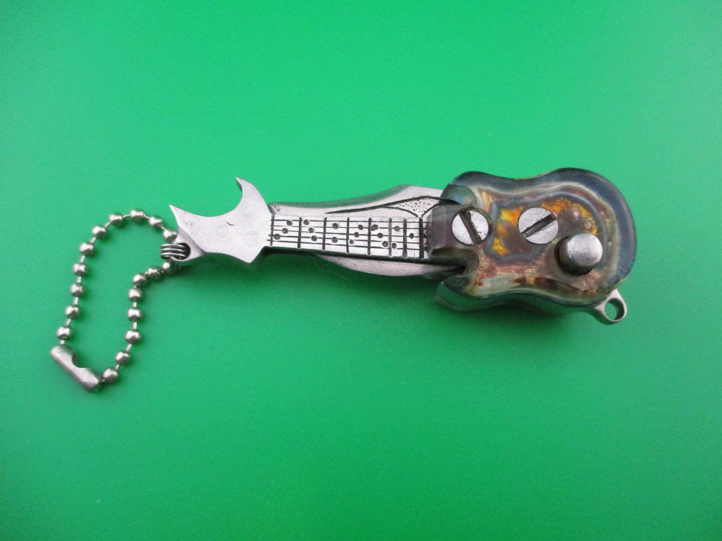 Russian Prison Guitar keychain switchblade