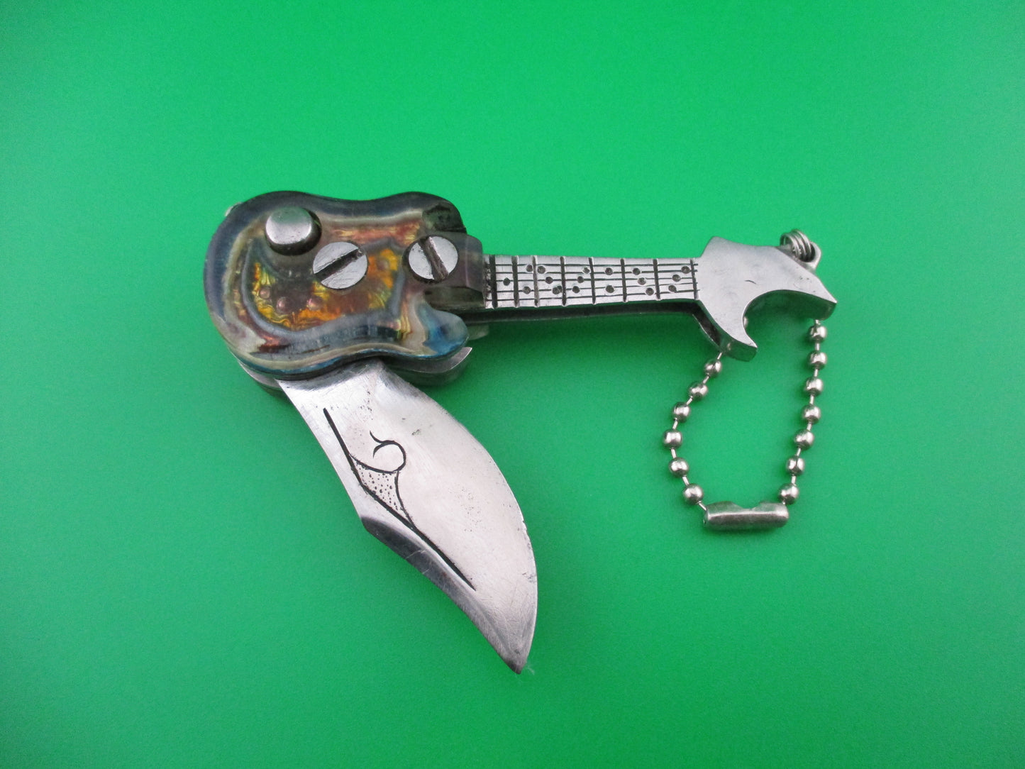 Russian Prison Guitar keychain switchblade