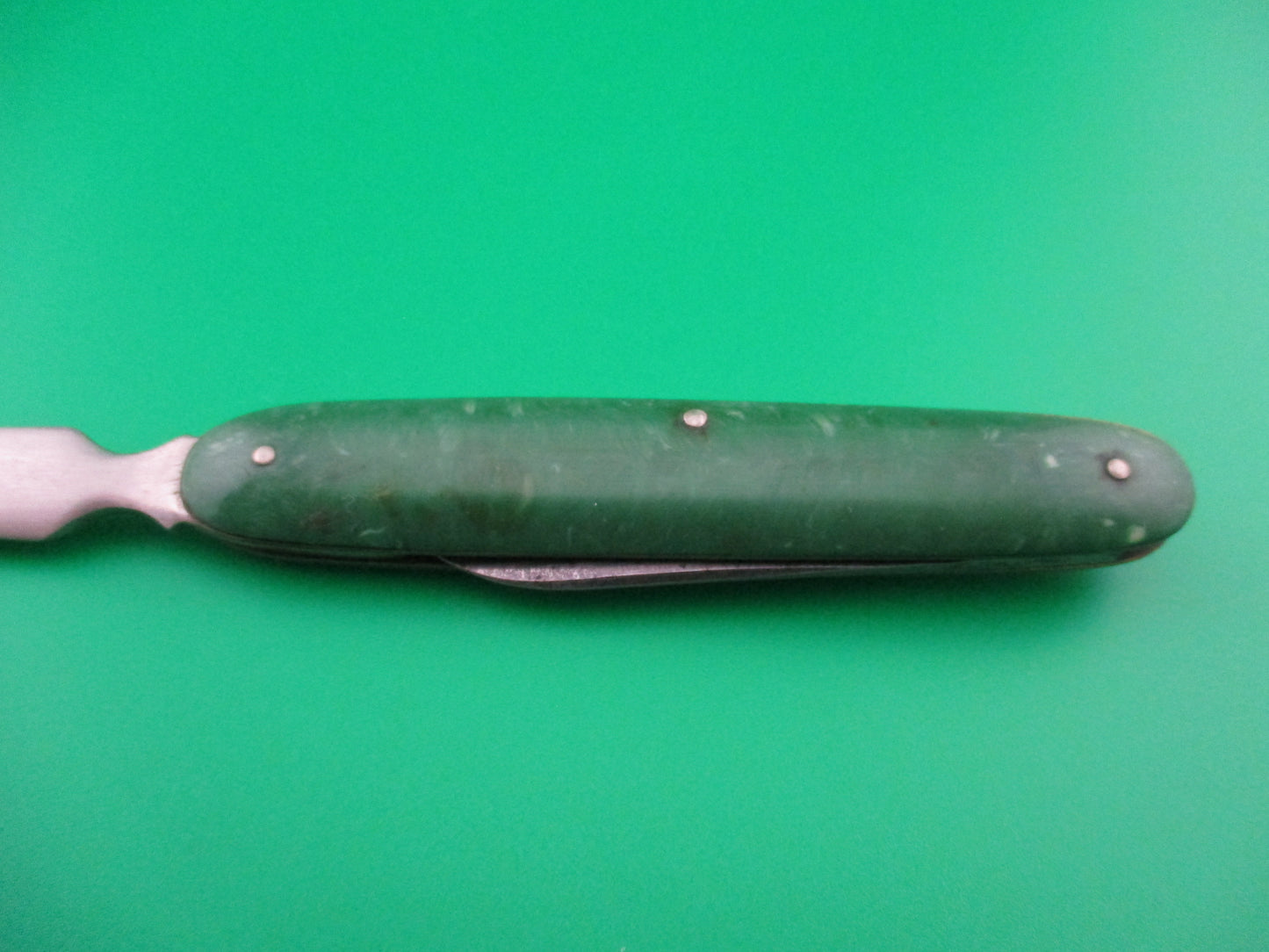 Flylock Green swirl Letter Opener switchblade