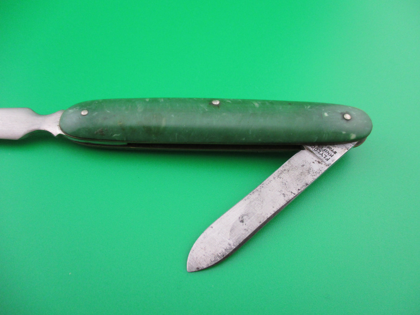 Flylock Green swirl Letter Opener switchblade