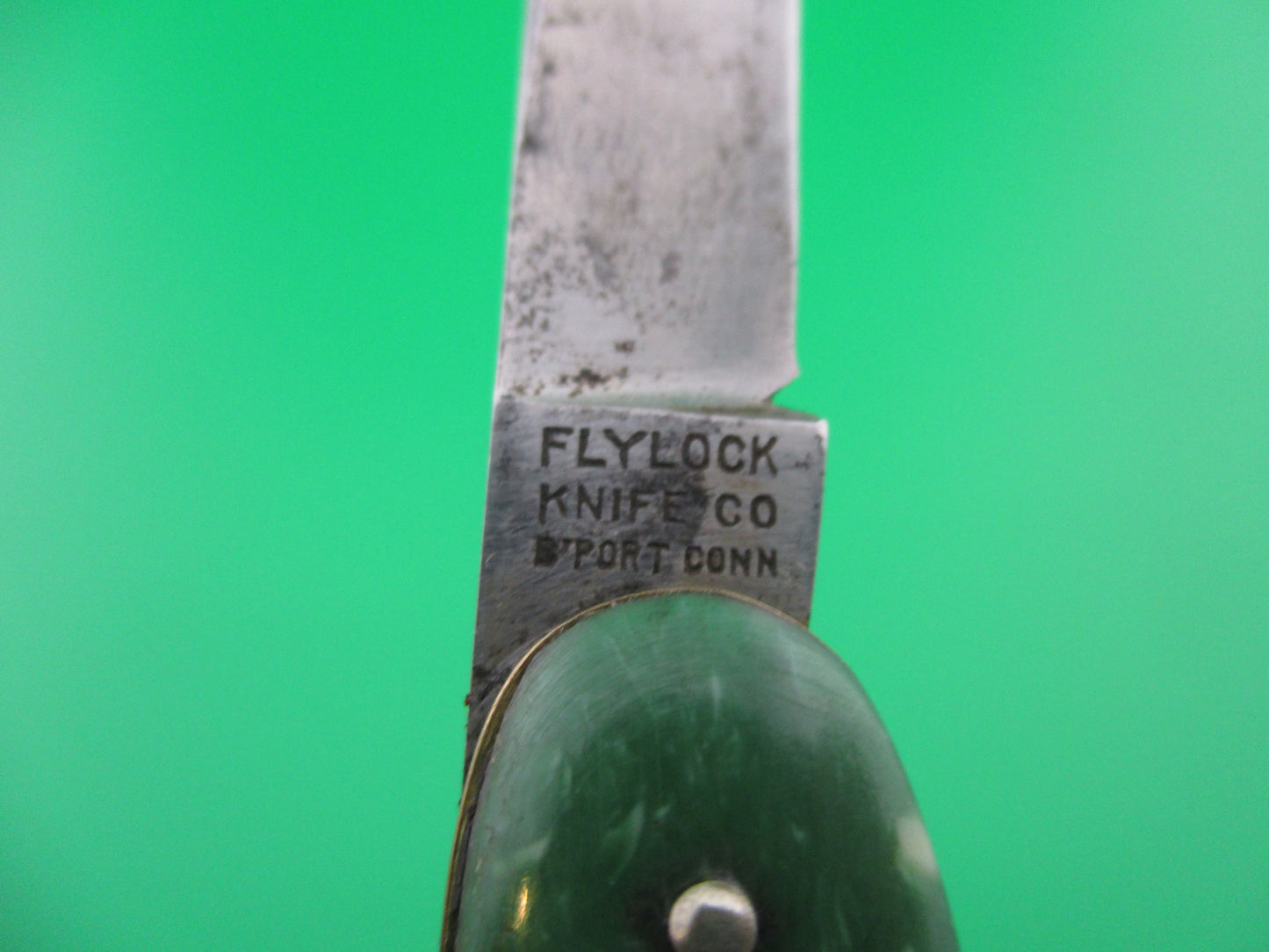 Flylock Green swirl Letter Opener switchblade