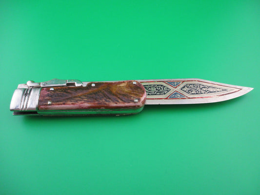 Spanish TOLEDO Souvenir Stag folding guard lever knife