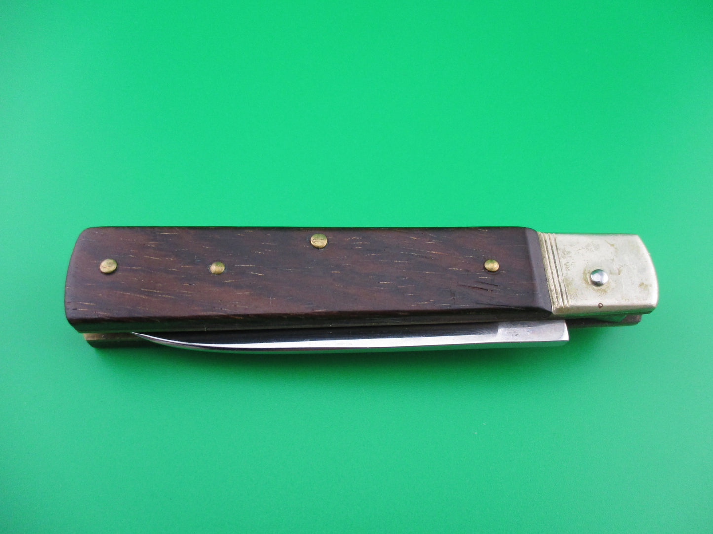 Hubertus 9cm German short slimline Wood scales switchblade