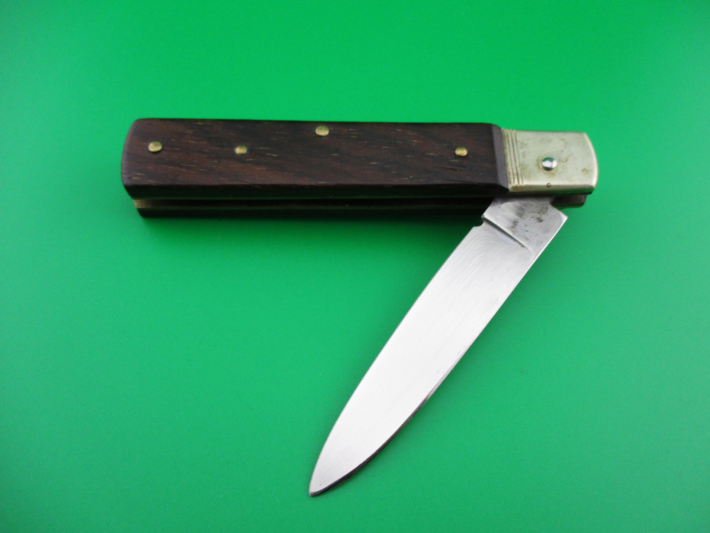 Hubertus 9cm German short slimline Wood scales switchblade