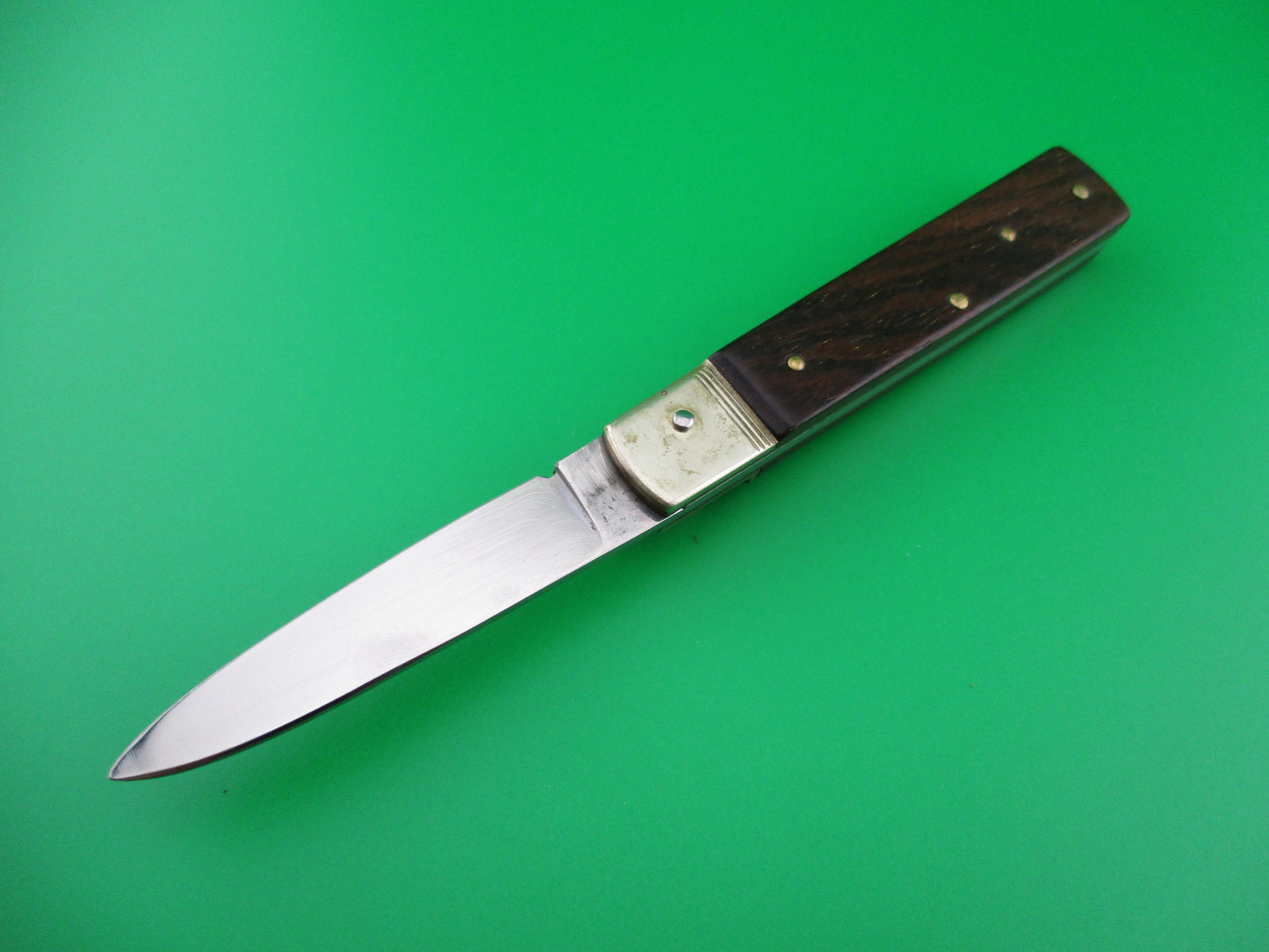 Hubertus 9cm German short slimline Wood scales switchblade