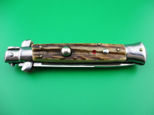 Coricama Inox Vintage Italian 23cm Transitional Stag Stiletto switchblade