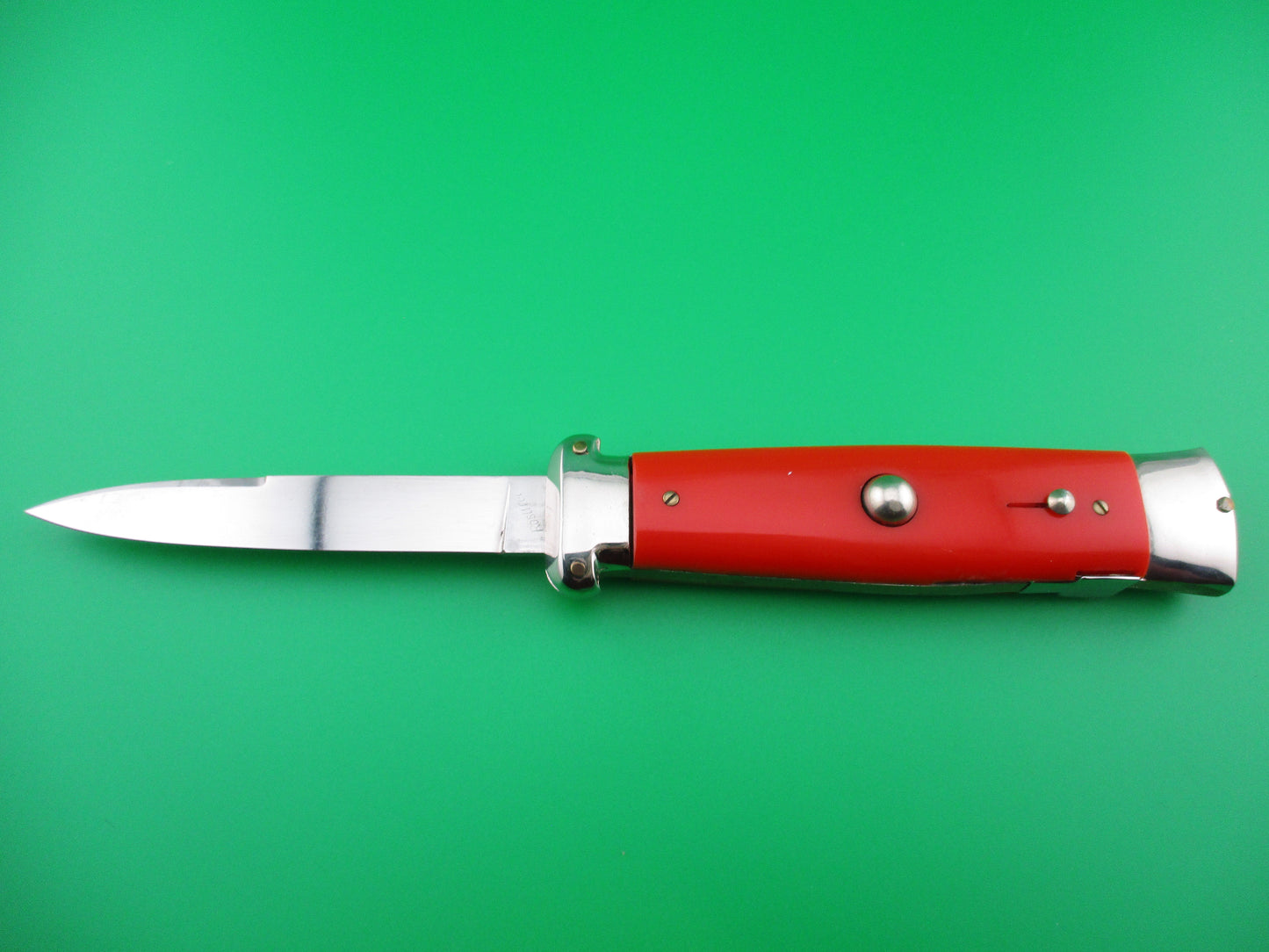 Rostfrei (slant) PATENT 20cm Italian Rare Vintage Side cocker OTF Red automatic knife SA