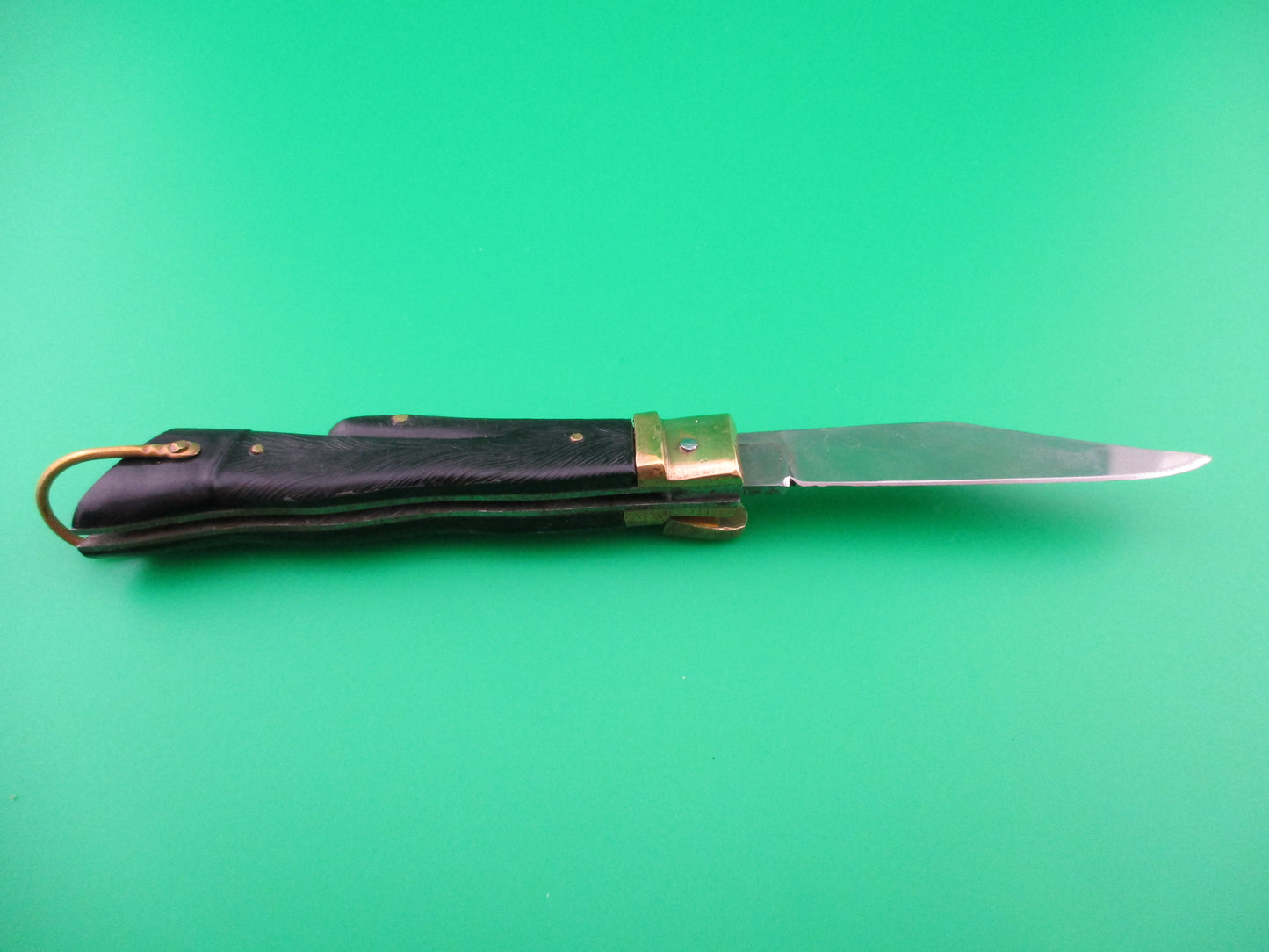 Vintage Japanese Deer foot Hoof lever knife switchblade