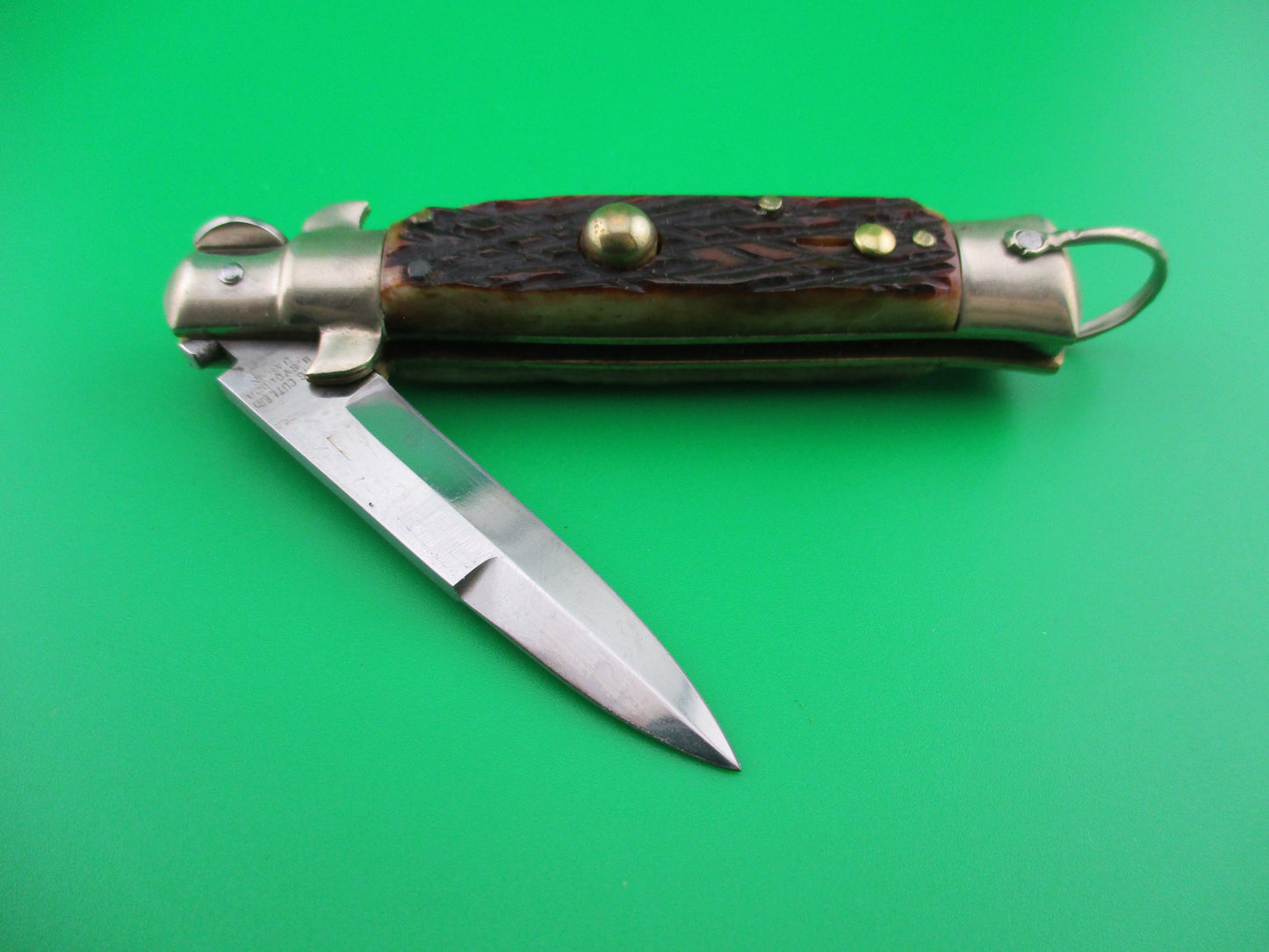 Ring Cutlery B Svoboda Japan bone picklock stiletto switchblade NOS