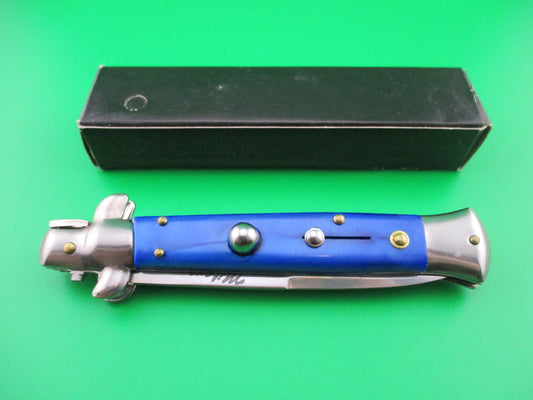 Milano 22cm Italian style Blue stiletto vintage automatic knife new in box