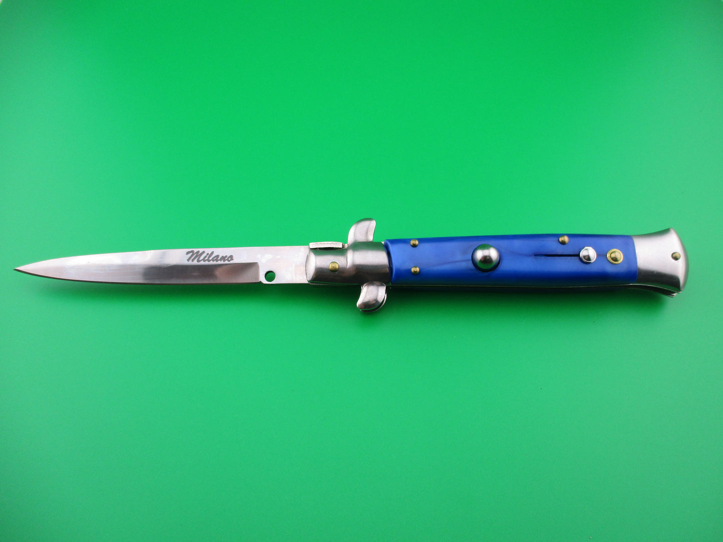 Milano 22cm Italian style Blue stiletto vintage automatic knife new in box