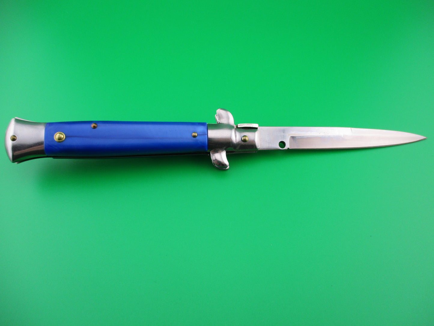 Milano 22cm Italian style Blue stiletto vintage automatic knife new in box