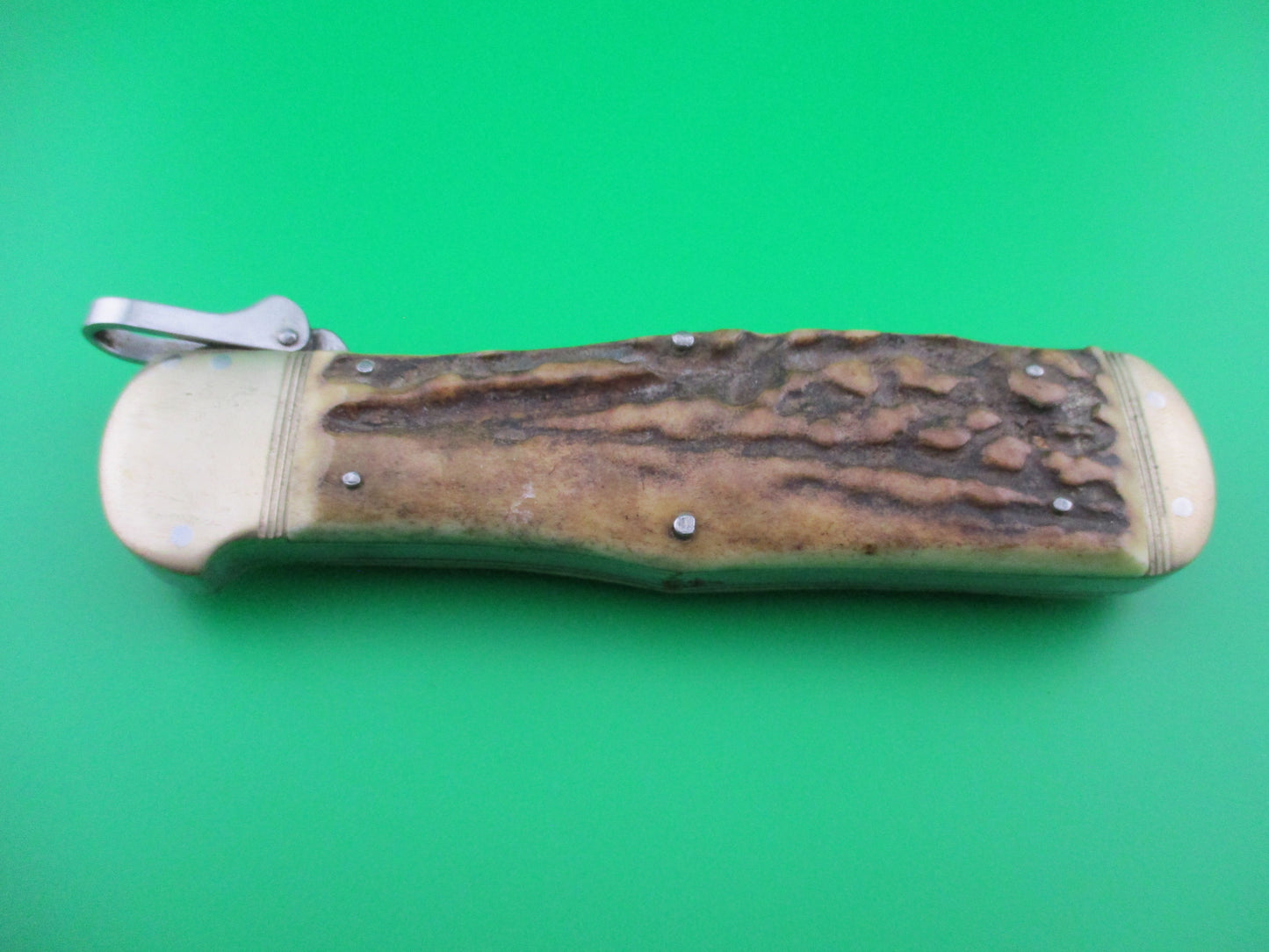 G. GRAFRATH SOLINGEN ROSTFREI German Stag Gravity knife